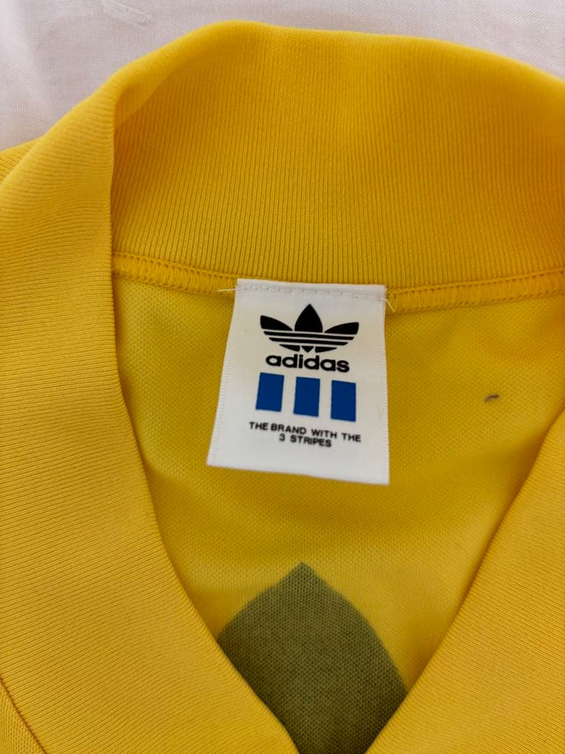 アディダス adidas 90s デサント製 両面ロゴプリントゲームシャツ