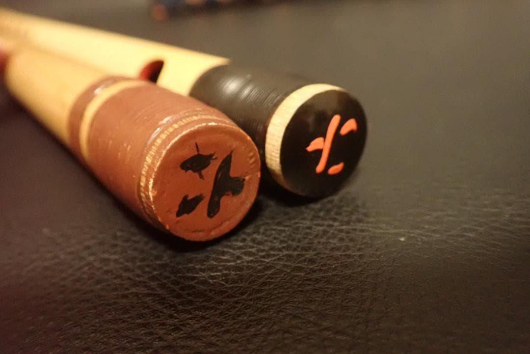 篠笛×2セット　鳳由　鳳声晴由　小倉楽器店 㐂月 喜月　六本調子　専用袋×1