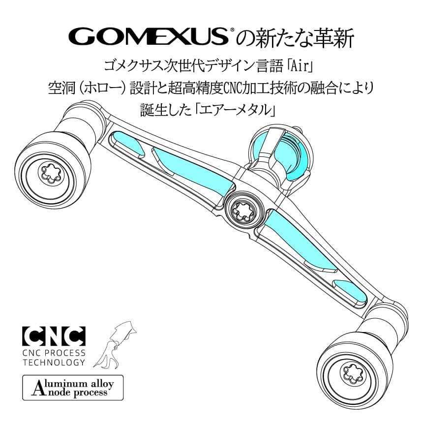 ゴメクサス　ダブルハンドル　Air Sense 98　22ステラカラー