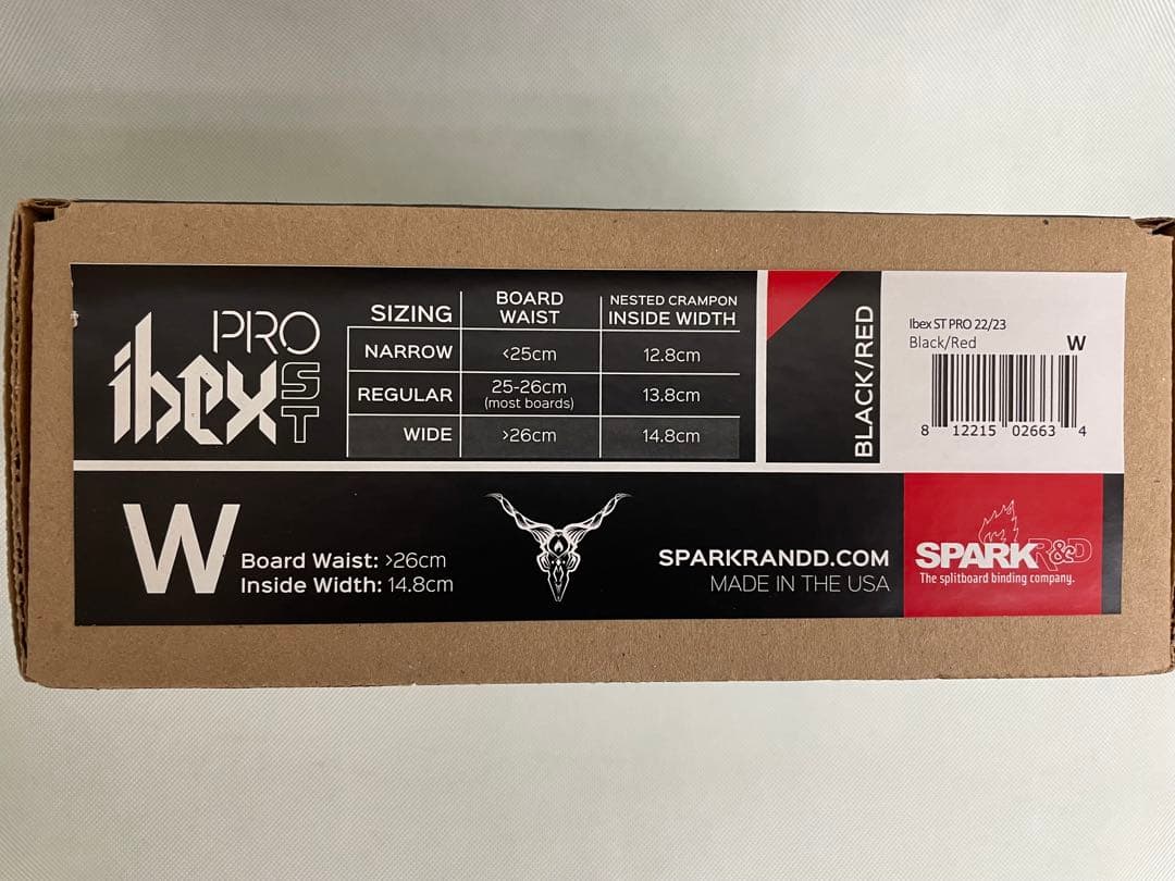スノーボード SPARK R&D 22-23 ibex ST PRO BLACK/RED W