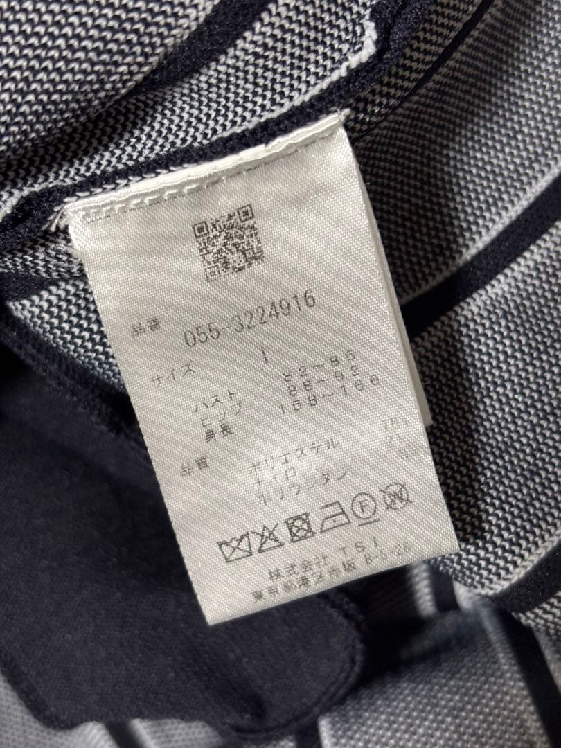 （超美品）パーリーゲイツ、ピンストライプ柄、ニットワンピース、サイズ1