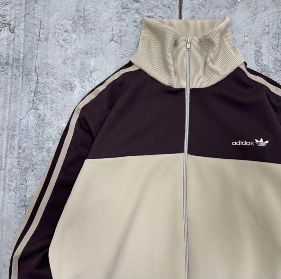 希少‼️adidas トラックジャケット ベージュ・黒