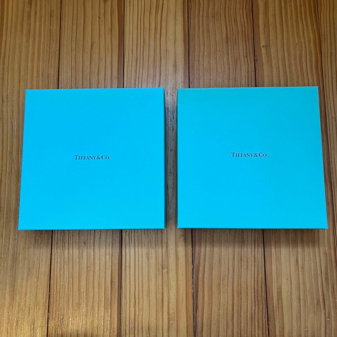ティファニーTiffany ノーツ Notes ペアプレートホワイト×ゴールド