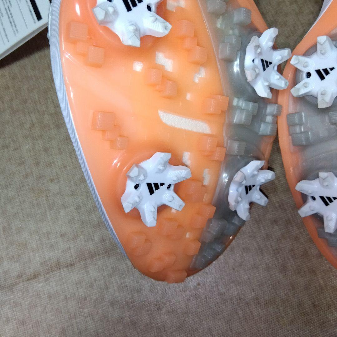 adidas BOAゴルフシューズ 【２３㌢】ホワイト/オレンジ 新品未使用