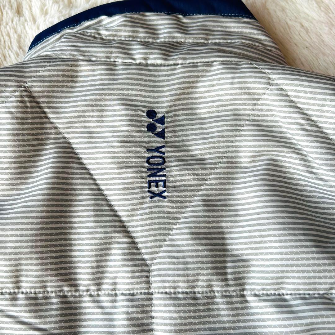 YONEX ヨネックス 中綿ベスト ロゴ刺繍 ネイビーグレー ヒートカプセル