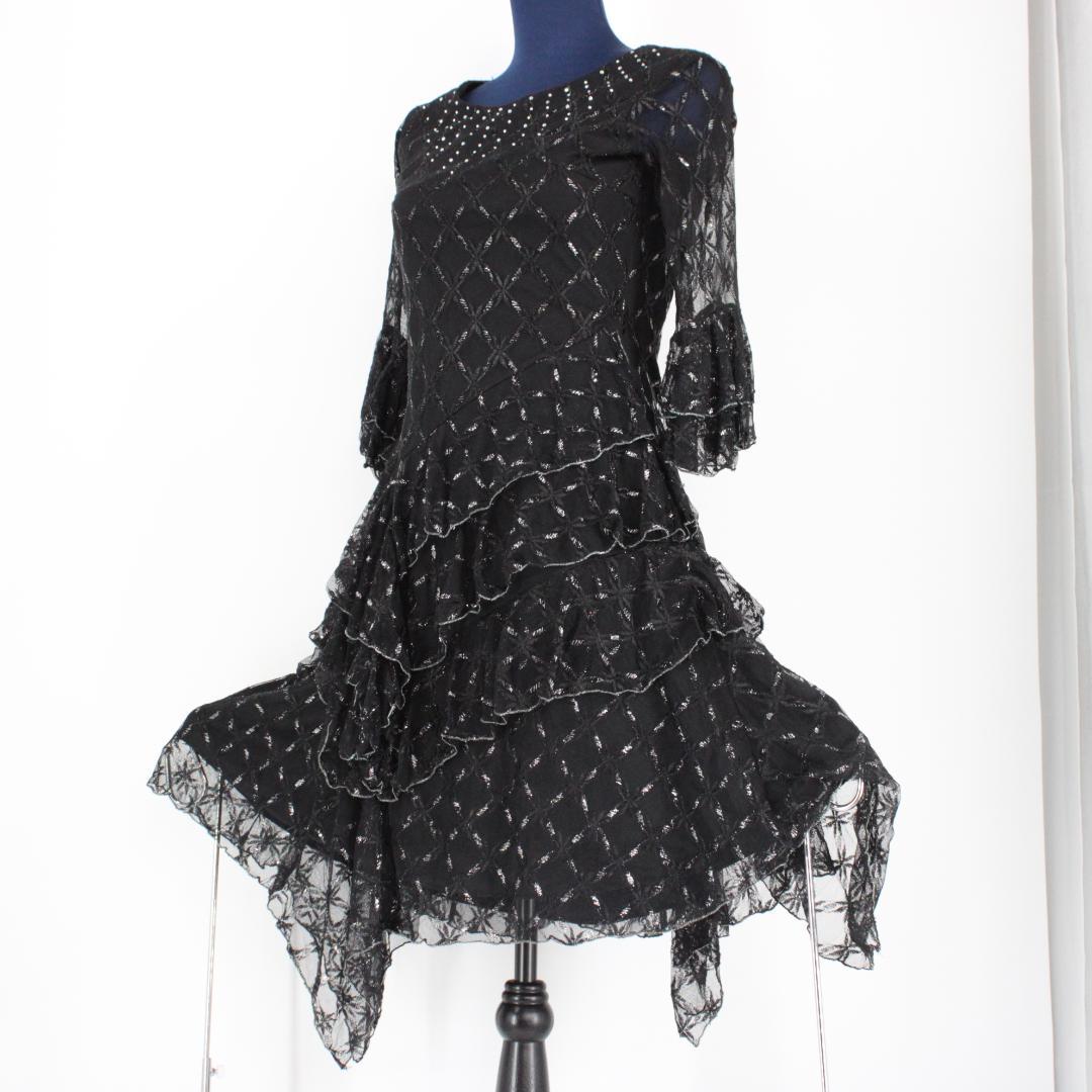 【美品 社交ダンス衣装】prima boutique ワンピース ドレス 黒