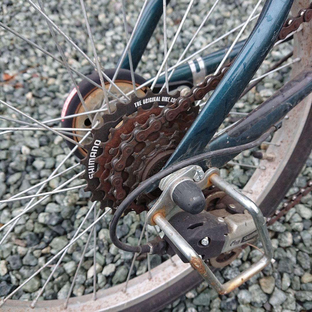 ☆北海道 キャプテンスタッグ 6段切り替え折り畳み自転車