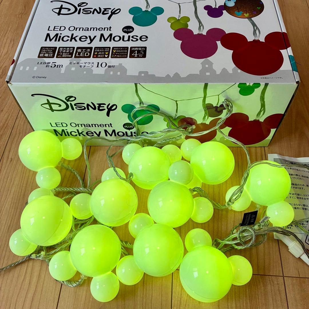 美品 ディズニー ミッキー LEDオーナメント 屋外可 イルミネーション ライト