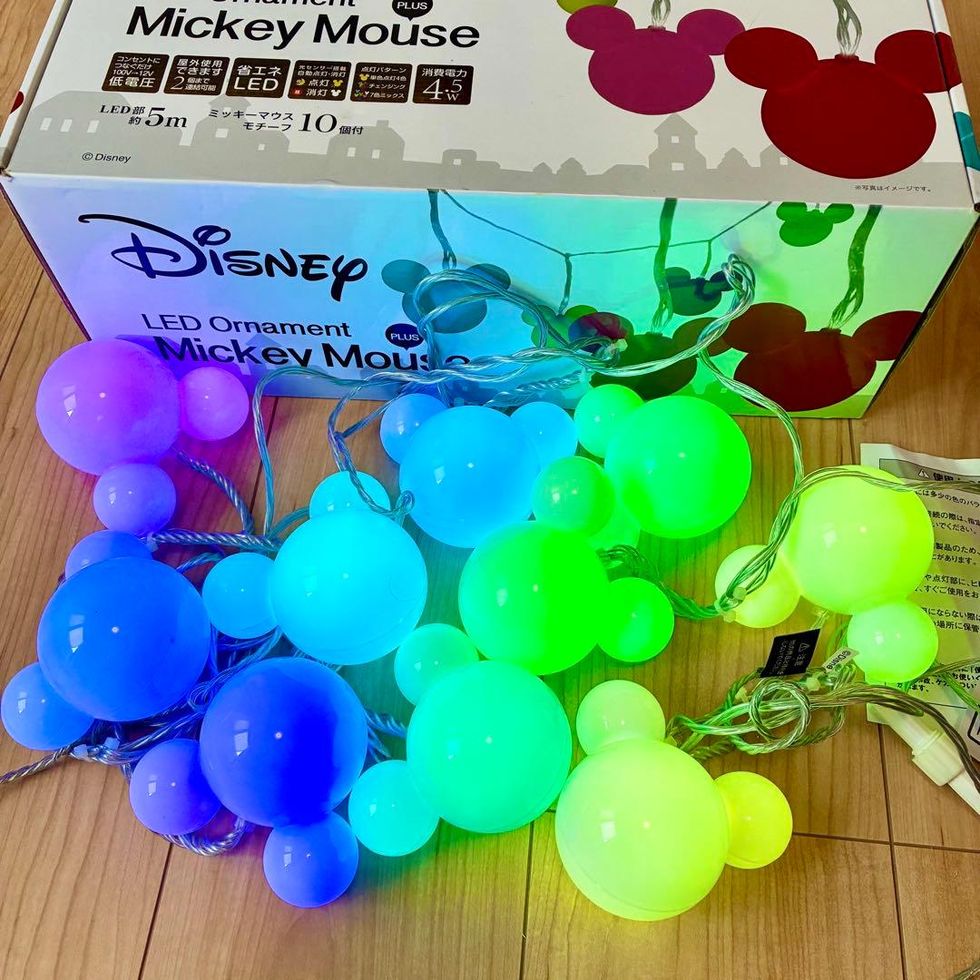 美品 ディズニー ミッキー LEDオーナメント 屋外可 イルミネーション ライト