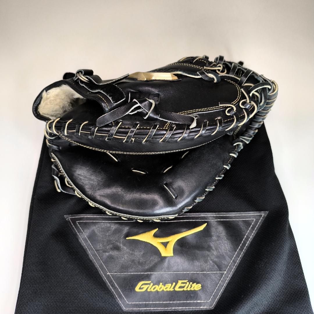 美品　MIZUNO　ミズノ　グローバルエリート　軟式　捕手　キャッチャー　ミット