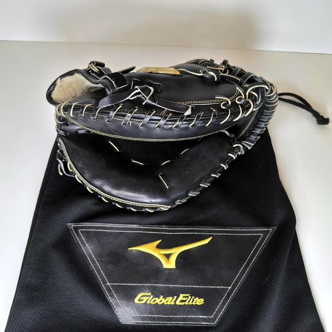 美品　MIZUNO　ミズノ　グローバルエリート　軟式　捕手　キャッチャー　ミット