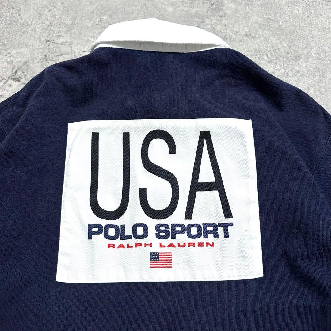 90s Ralph Lauren POLO SPORTS USAロゴ ビッグロゴ