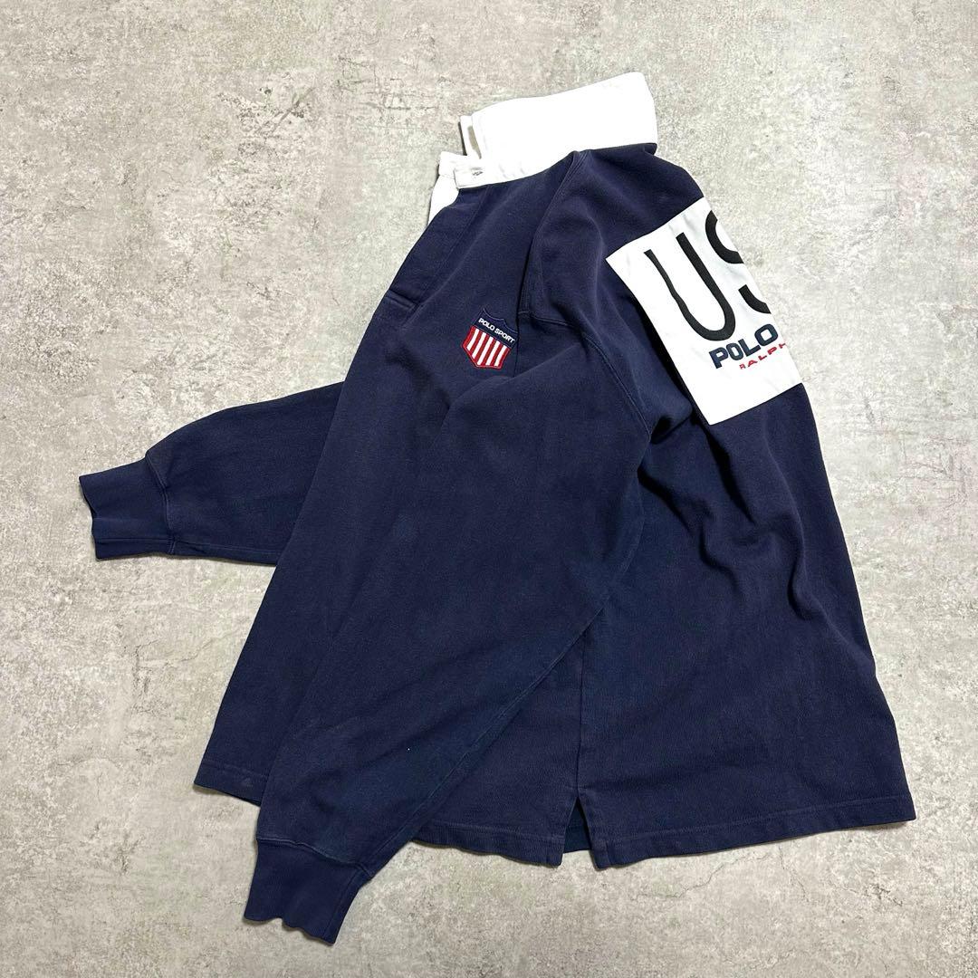 90s Ralph Lauren POLO SPORTS USAロゴ ビッグロゴ