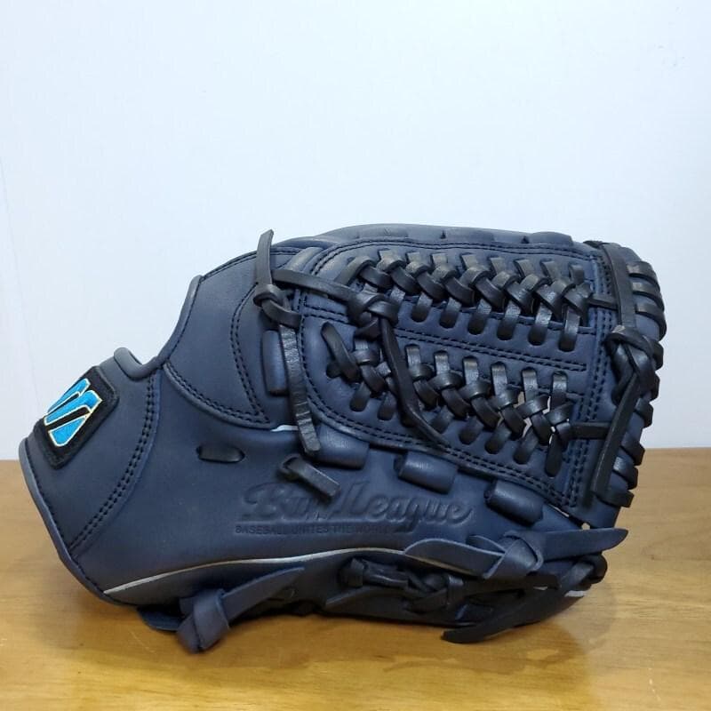 ミズノ ビューリーグ 限定カラー ネイビー Mラベル 美品 内野用 軟式グローブ
