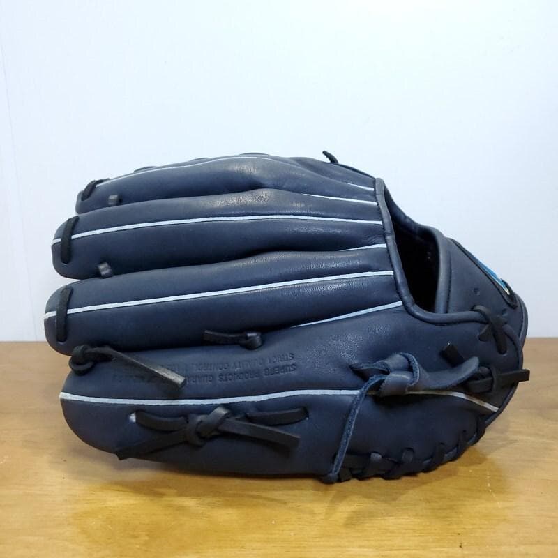 ミズノ ビューリーグ 限定カラー ネイビー Mラベル 美品 内野用 軟式グローブ