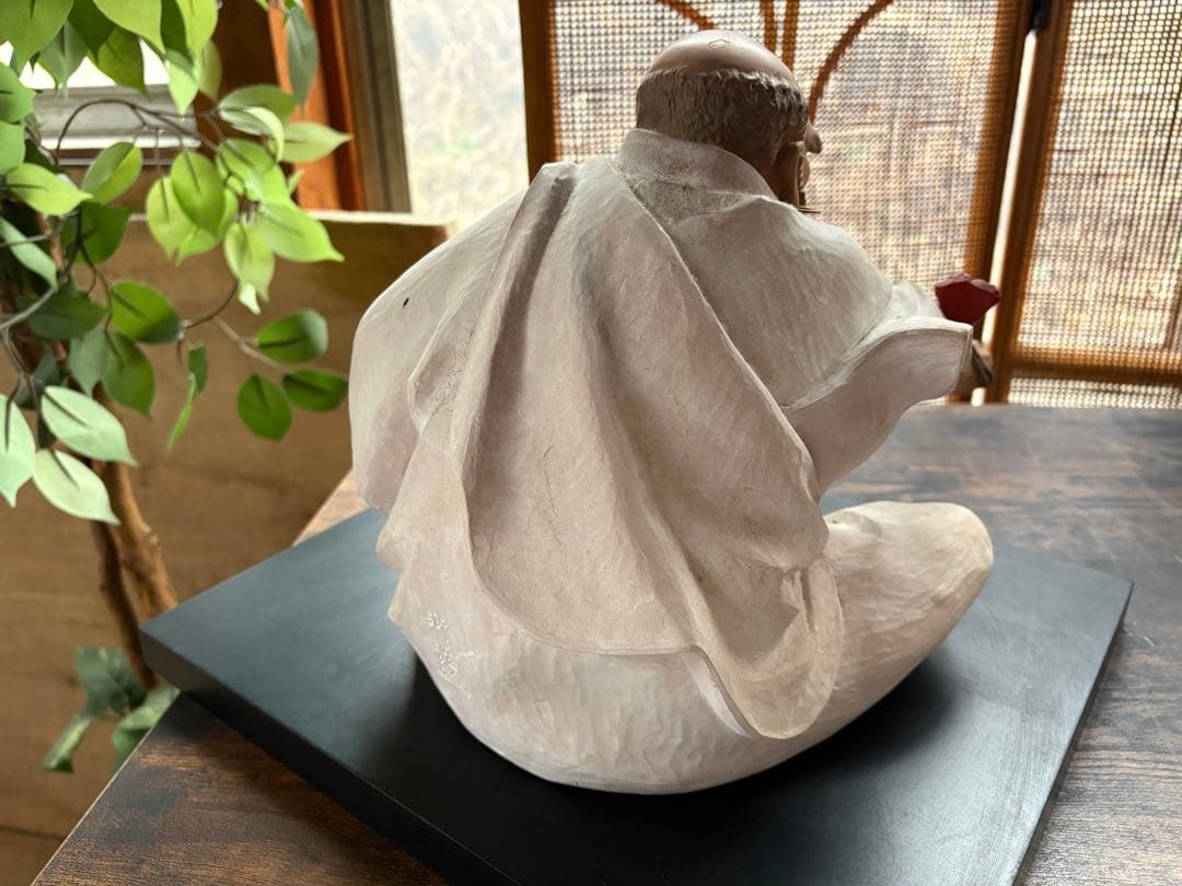 【希少・伝統工芸品】博多人形 達磨大師（だるま）伝統工芸士 衍涯作 縁起物 喝
