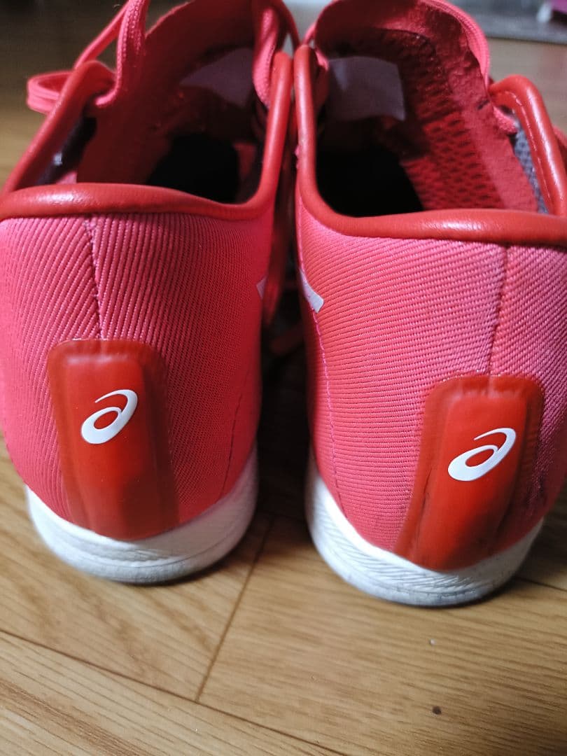 asics COSMORACER LD 陸上スパイクシューズ　赤　25　女　美品