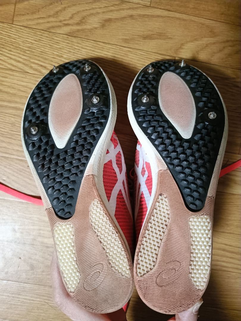 asics COSMORACER LD 陸上スパイクシューズ　赤　25　女　美品