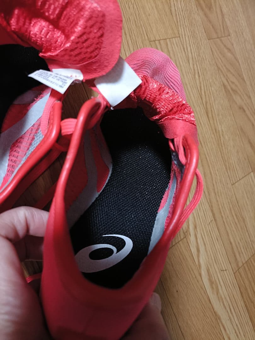 asics COSMORACER LD 陸上スパイクシューズ　赤　25　女　美品
