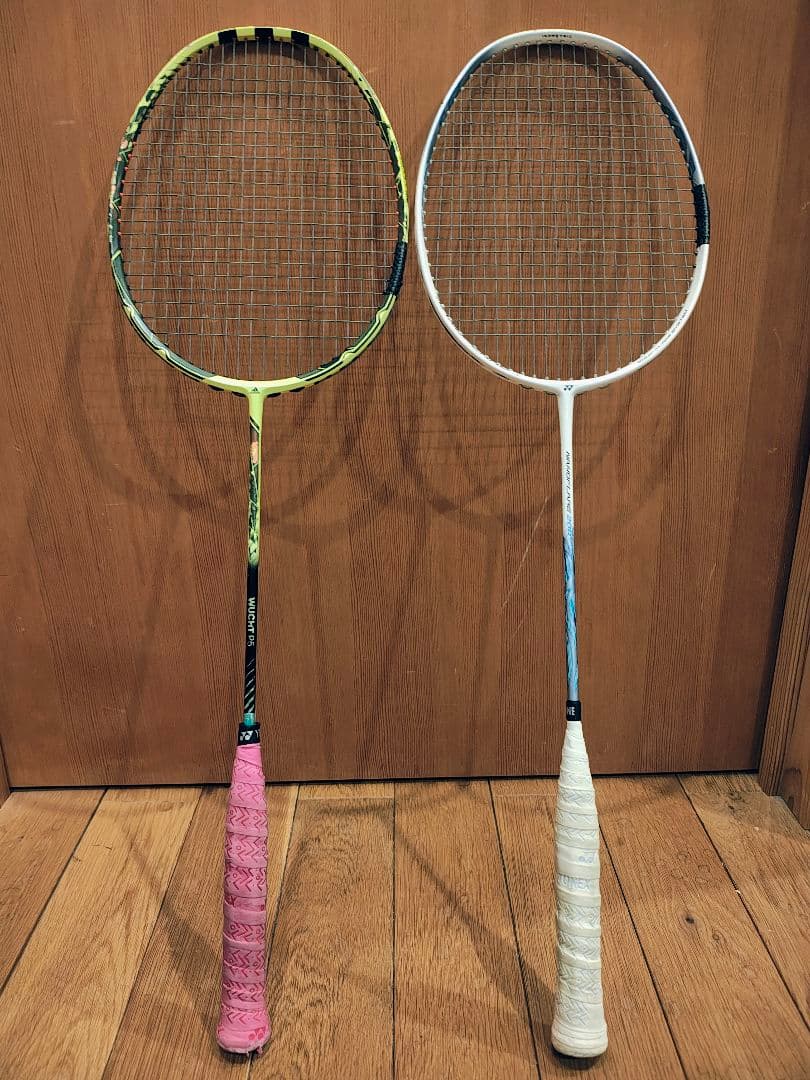 バドミントンラケット、ナノフレア２００、WUCHT P5　ジャンク（修理済み）