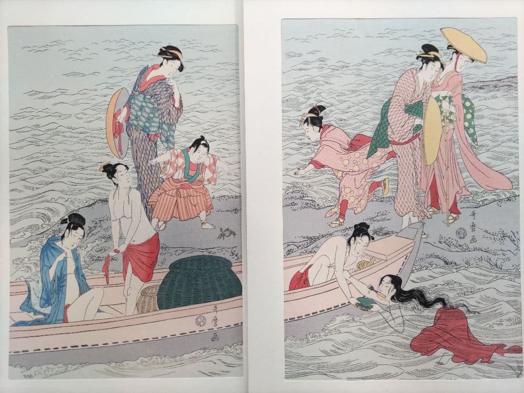 大錦浮世絵美人名作撰 手摺木版画 46作品 山田書院版 梶川工房