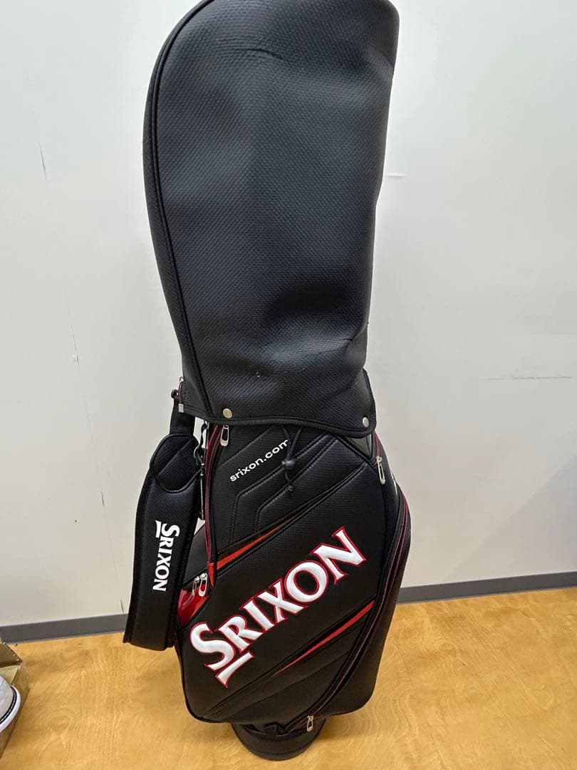 スリクソン キャディバッグ 9型 カーボン調 ブラック×レッド SRIXON