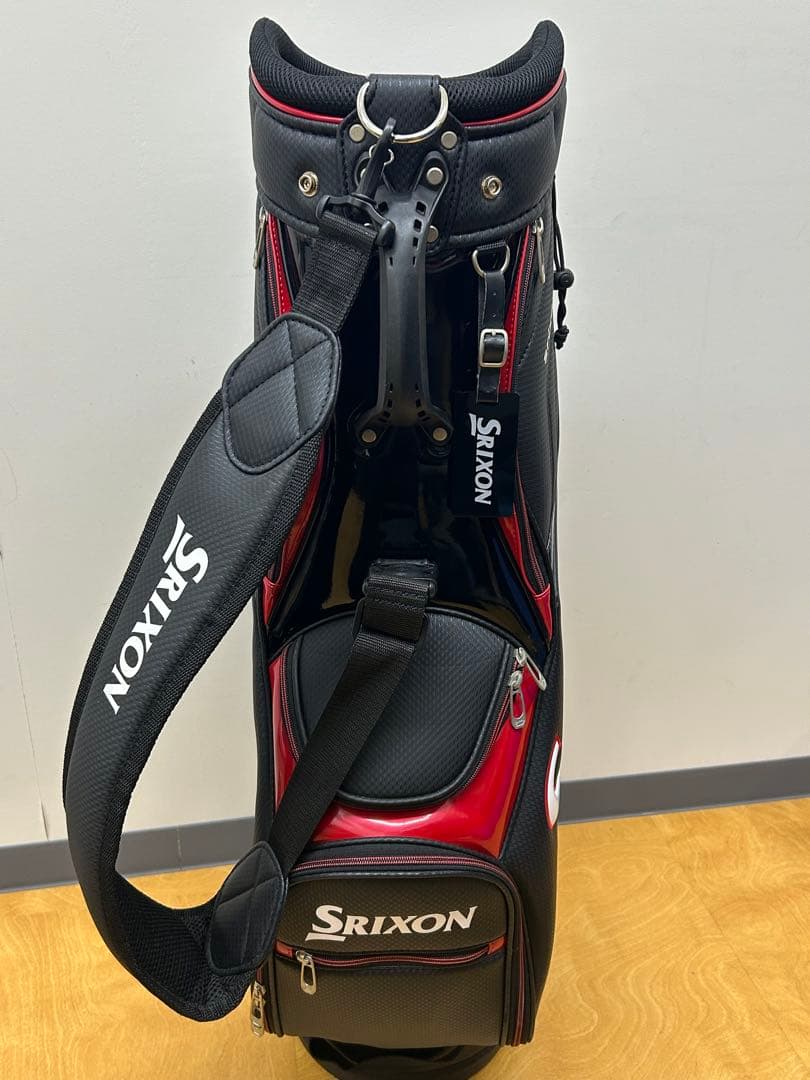 スリクソン キャディバッグ 9型 カーボン調 ブラック×レッド SRIXON