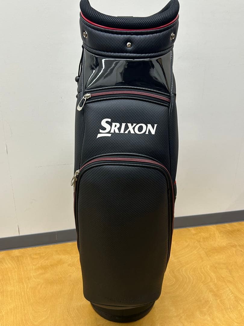 スリクソン キャディバッグ 9型 カーボン調 ブラック×レッド SRIXON