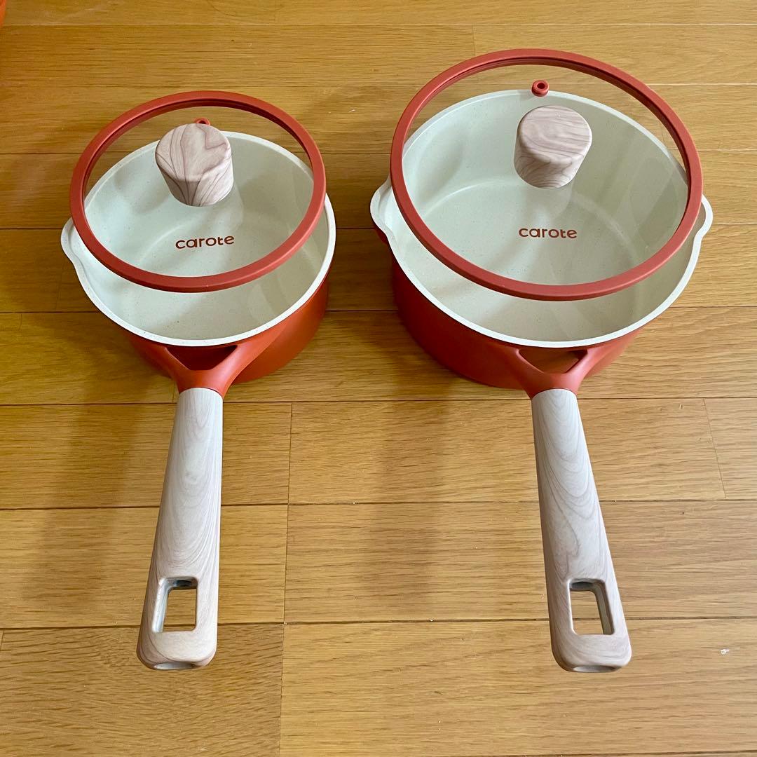 10点セット carote カローテ フライパン 鍋 赤 レッド