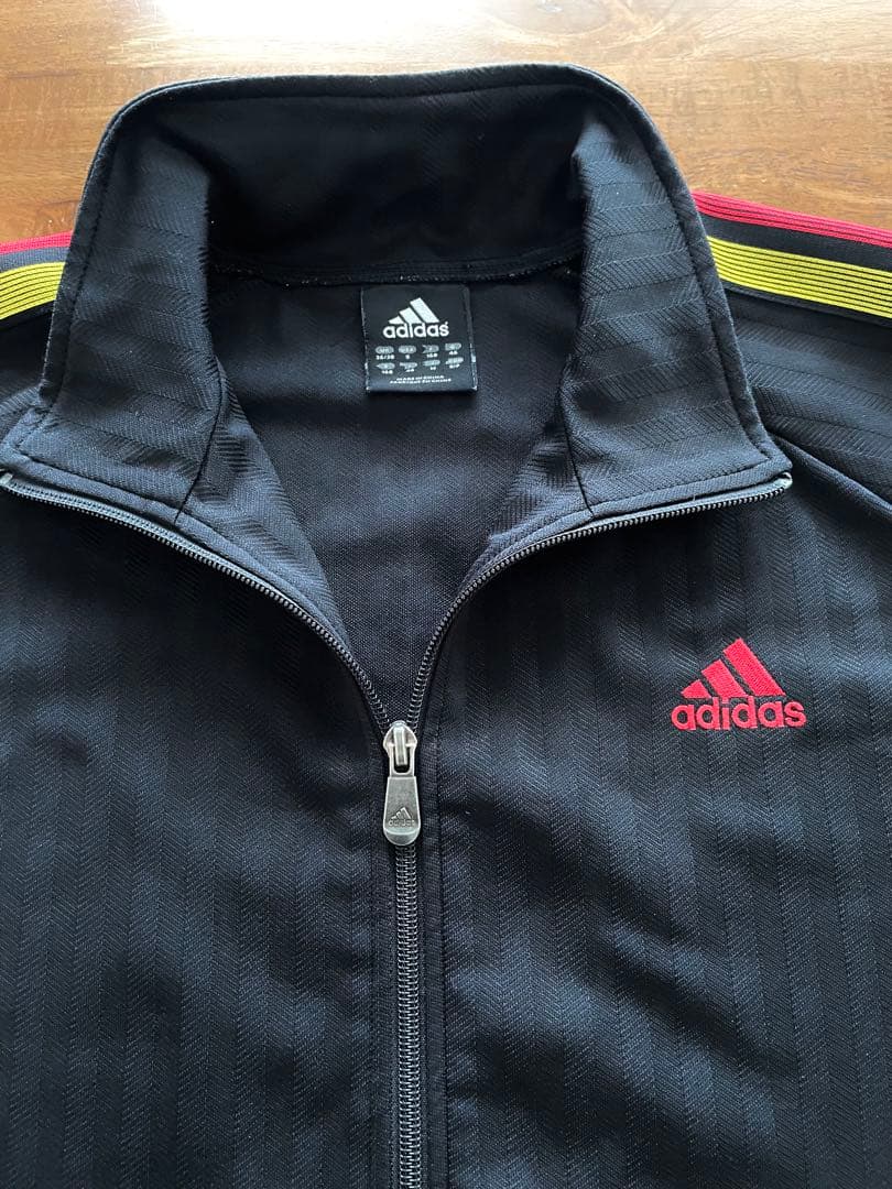 adidas ラスタカラージャージ上下セット ブラック　レゲエ
