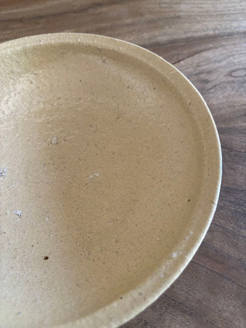 寒川義雄　大皿　茶