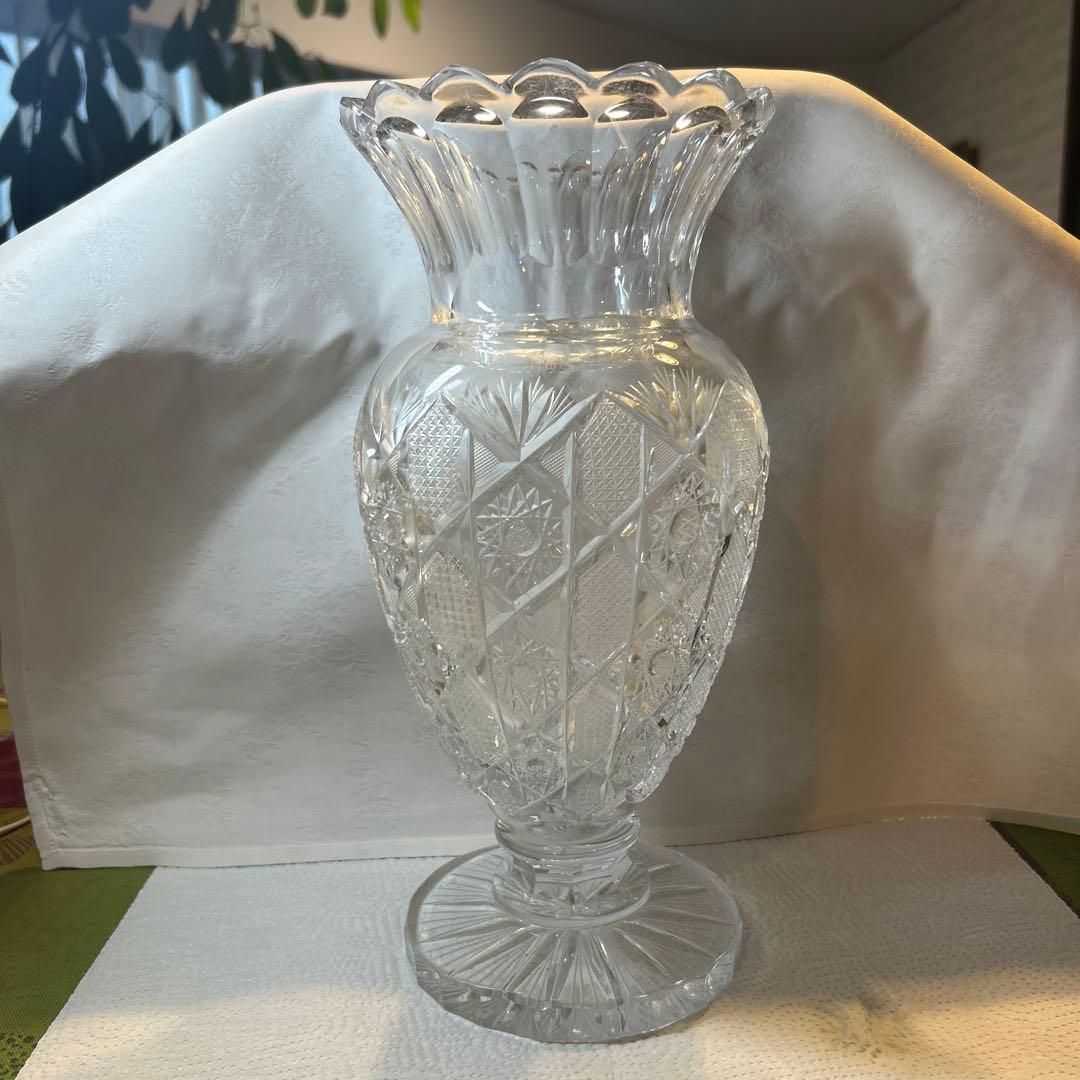ELBE crystal 花瓶 フラワーベース エルベクリスタル ドイツ製