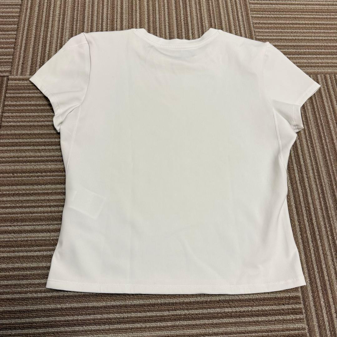 ナイキ　ウィメンズ Dri-FIT ショートスリーブ テニストップ　ホワイト　L