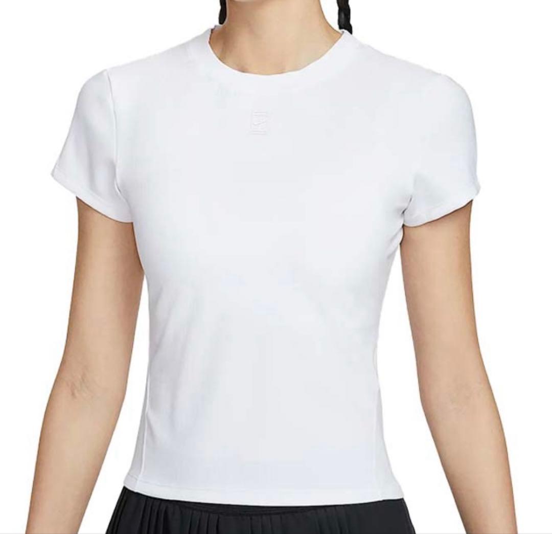 ナイキ　ウィメンズ Dri-FIT ショートスリーブ テニストップ　ホワイト　L