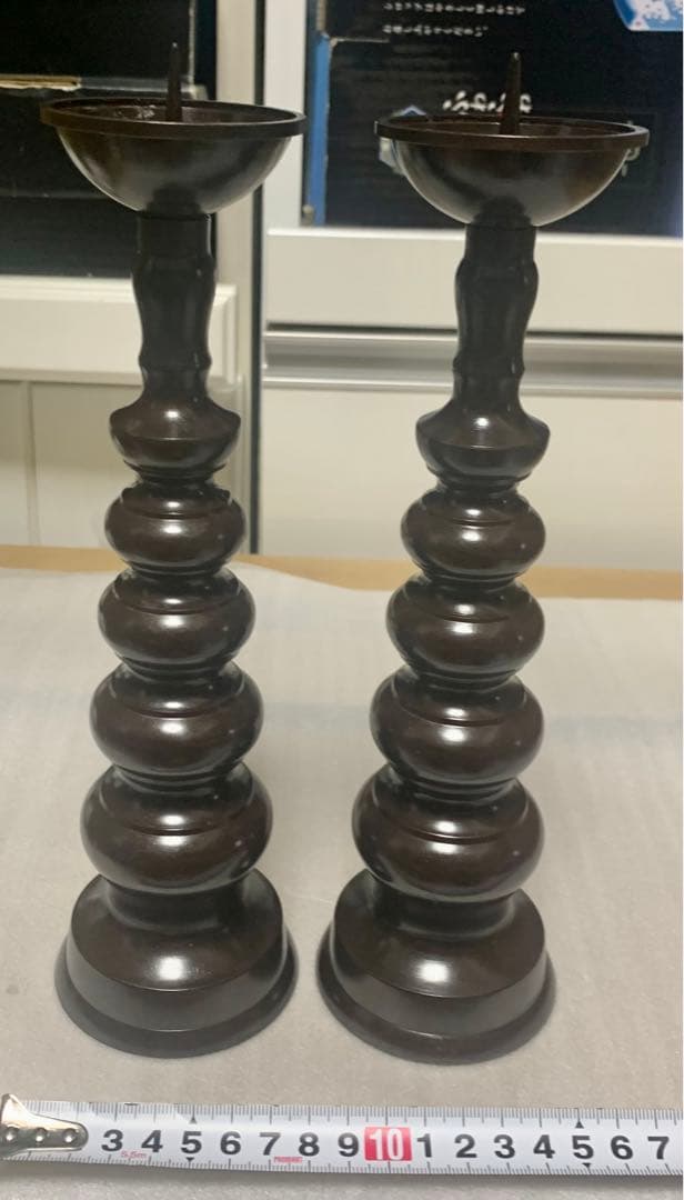 ローソク立て　真鍮　(仏具、仏壇)14