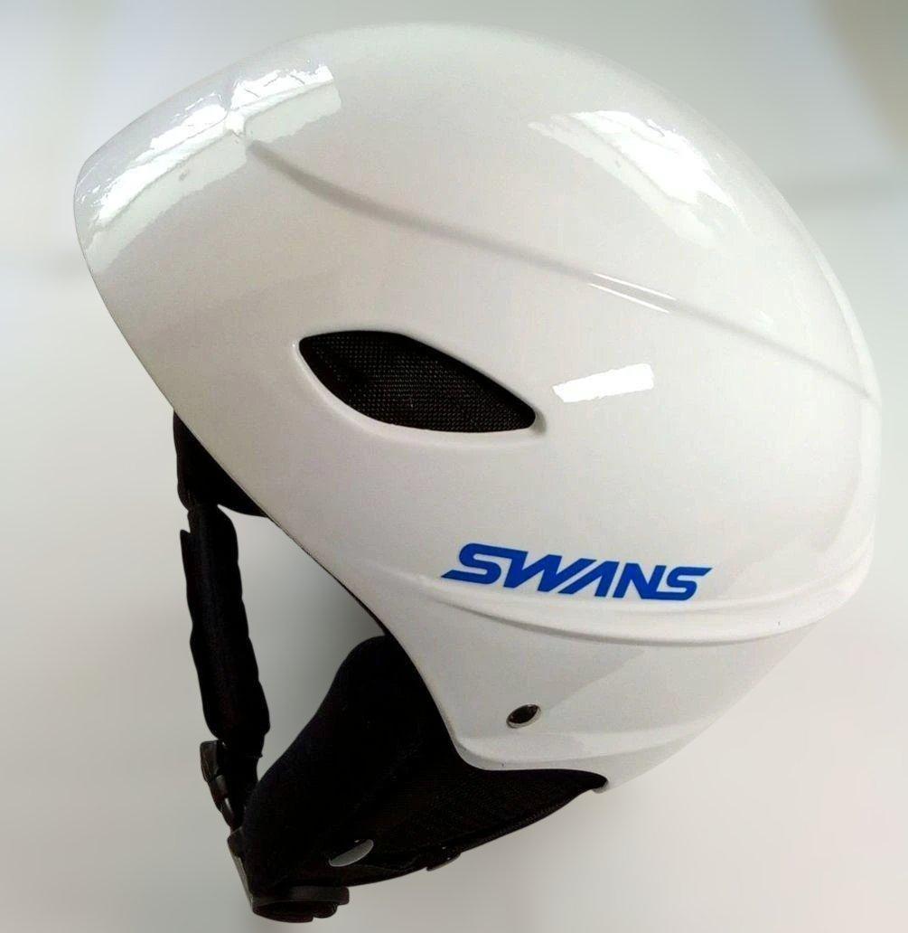 新品未使用/SWANS 男女兼用スキー・スノボヘルメット 自転車・災害/WH/M
