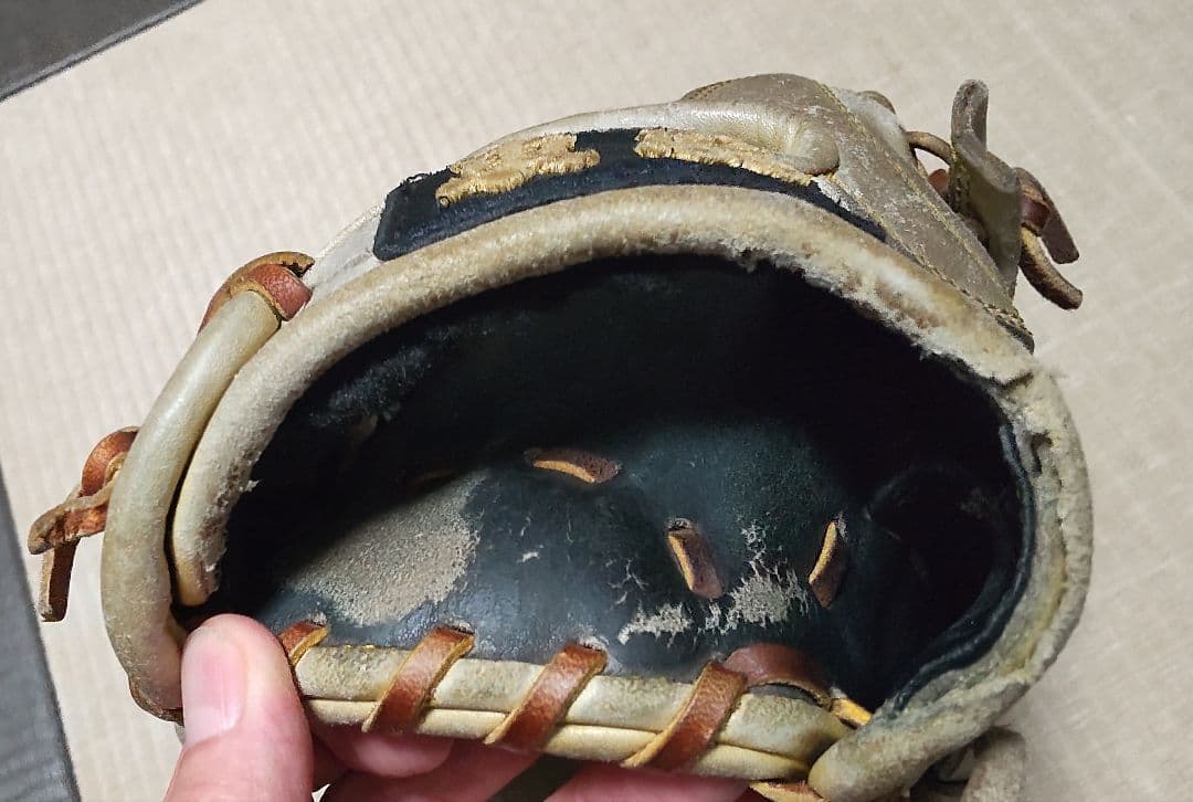東駒 硬式グローブ 外野手 ベージュ系 used