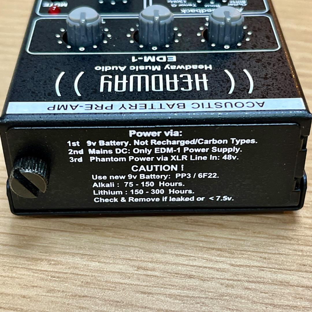 Headway EDM-1 アコースティック楽器用プリアンプ