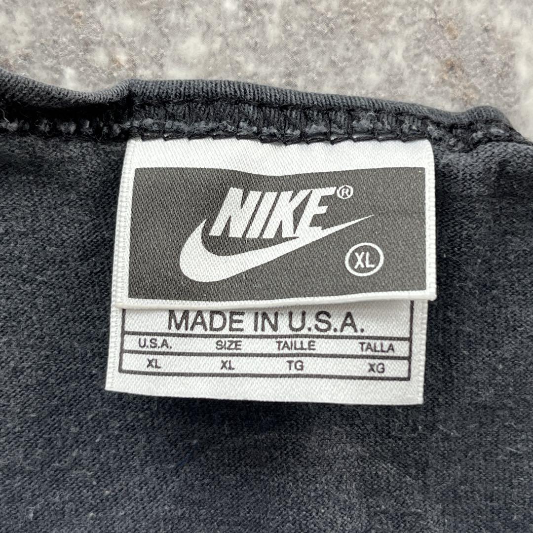 【USA製】 ナイキ NIKE バスケ タンクトップ 墨黒 ヴィンテージ 古着