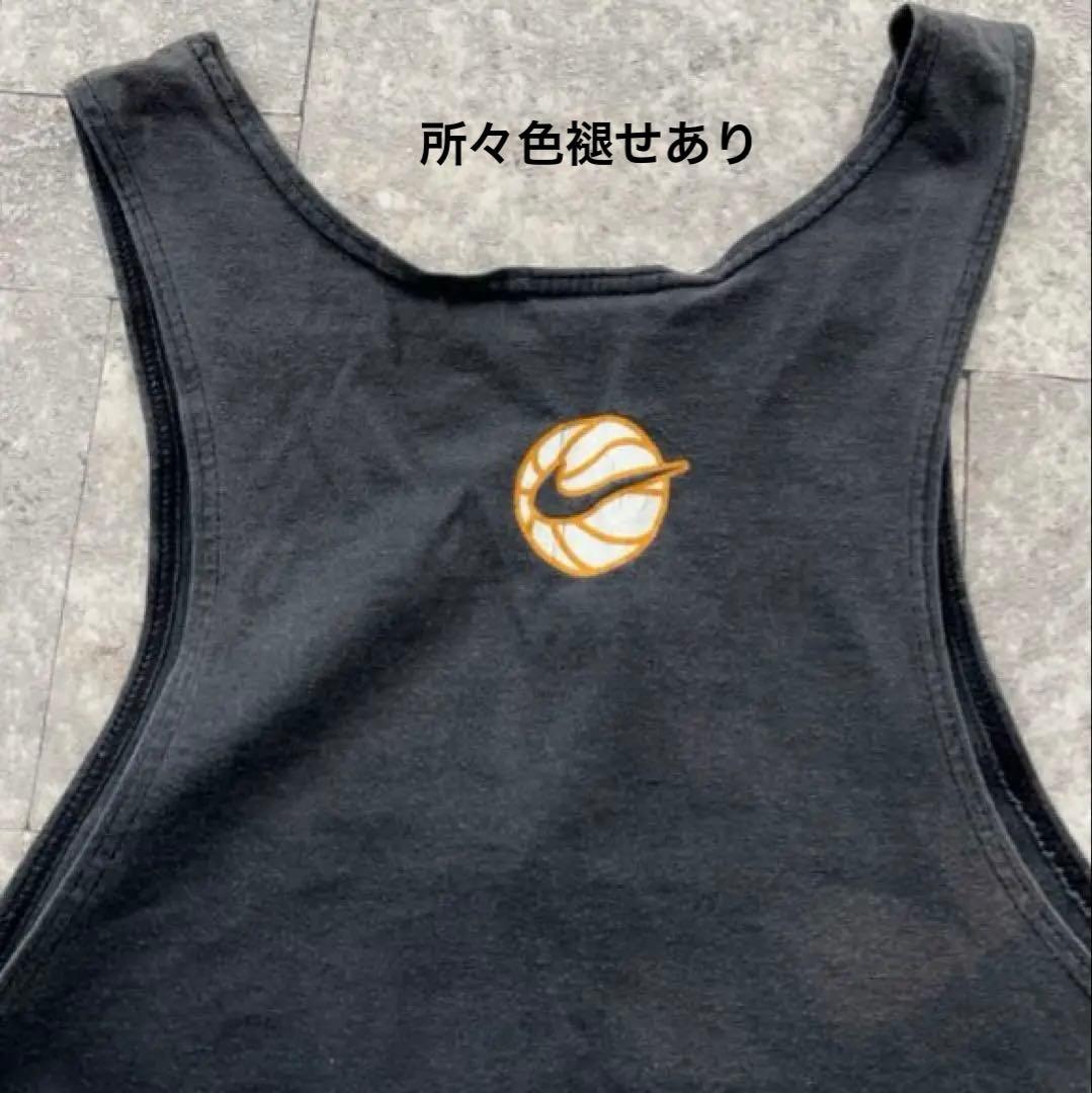 【USA製】 ナイキ NIKE バスケ タンクトップ 墨黒 ヴィンテージ 古着