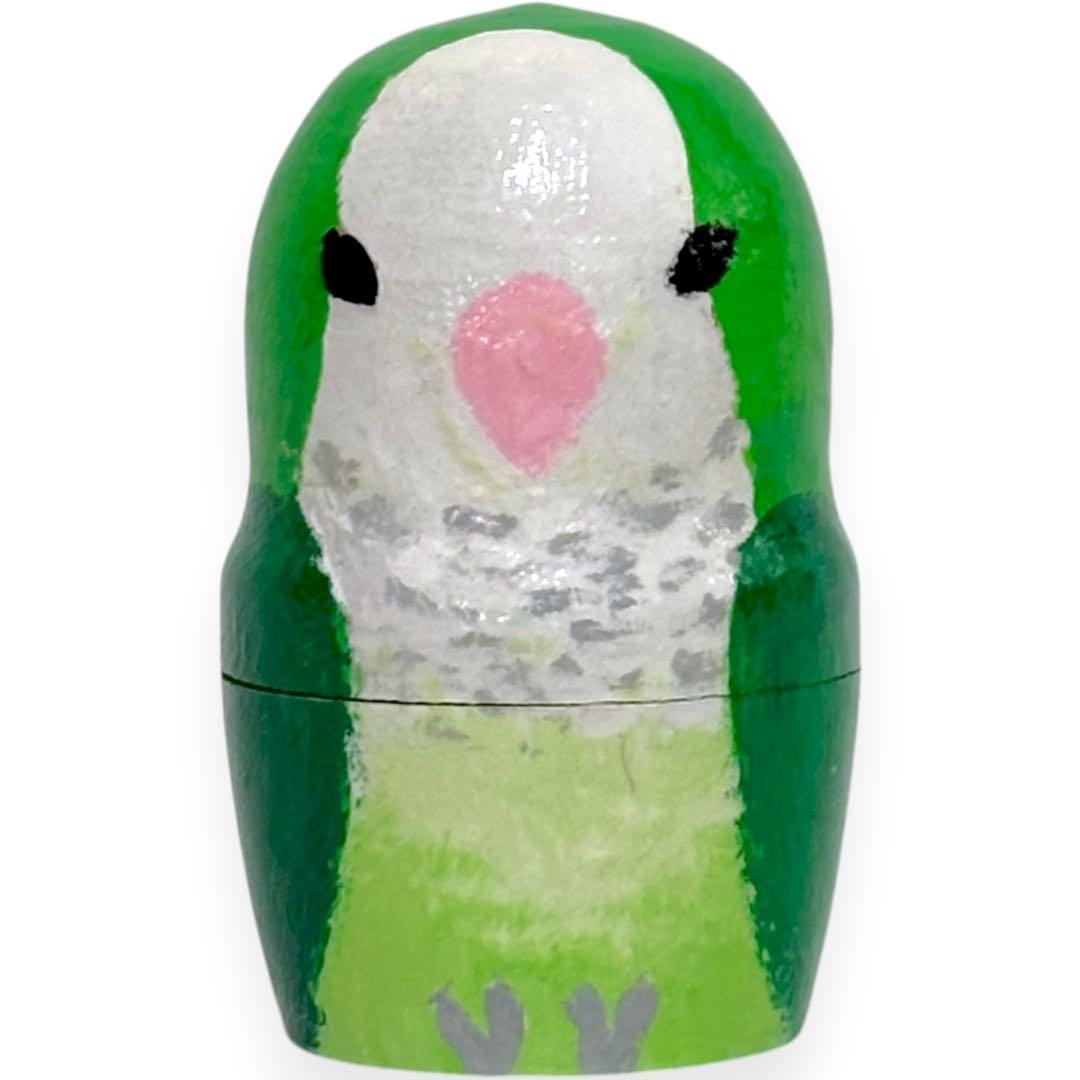 インコ 鳥 入れ子 マトリョーシカ 10個セット ハンドメイド