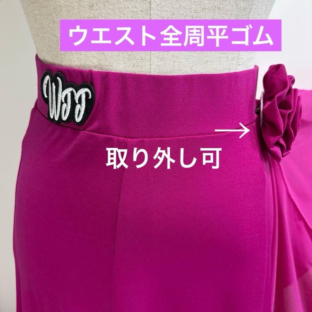社交ダンスレッスンウェア　wJJdance 立体お花、フロート、ロゴ付き