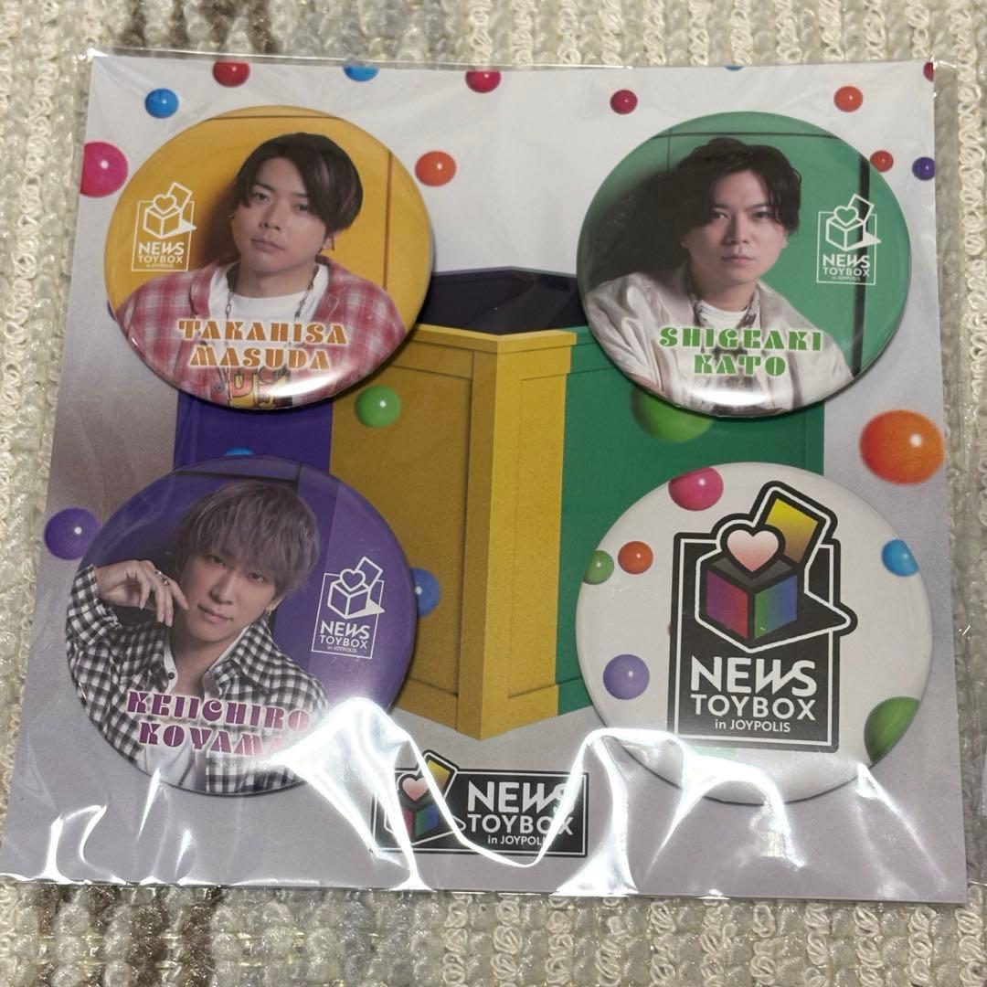 ジョイポリス NEWS 缶バッジ クリアステッカー ステッカー カード 5点