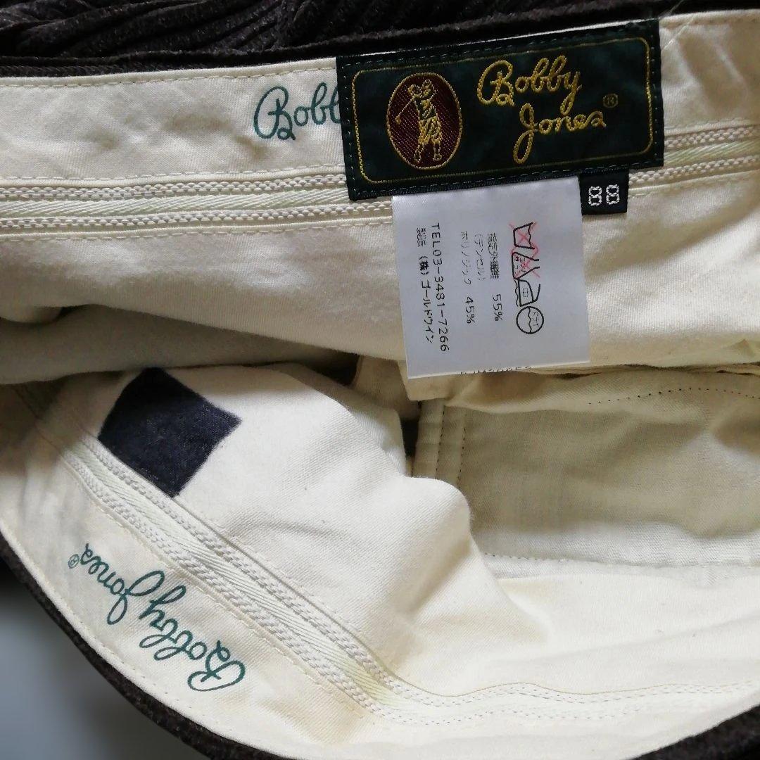 ★BobbyJones,　GOLF コール天パンツ,こげちゃ 88★