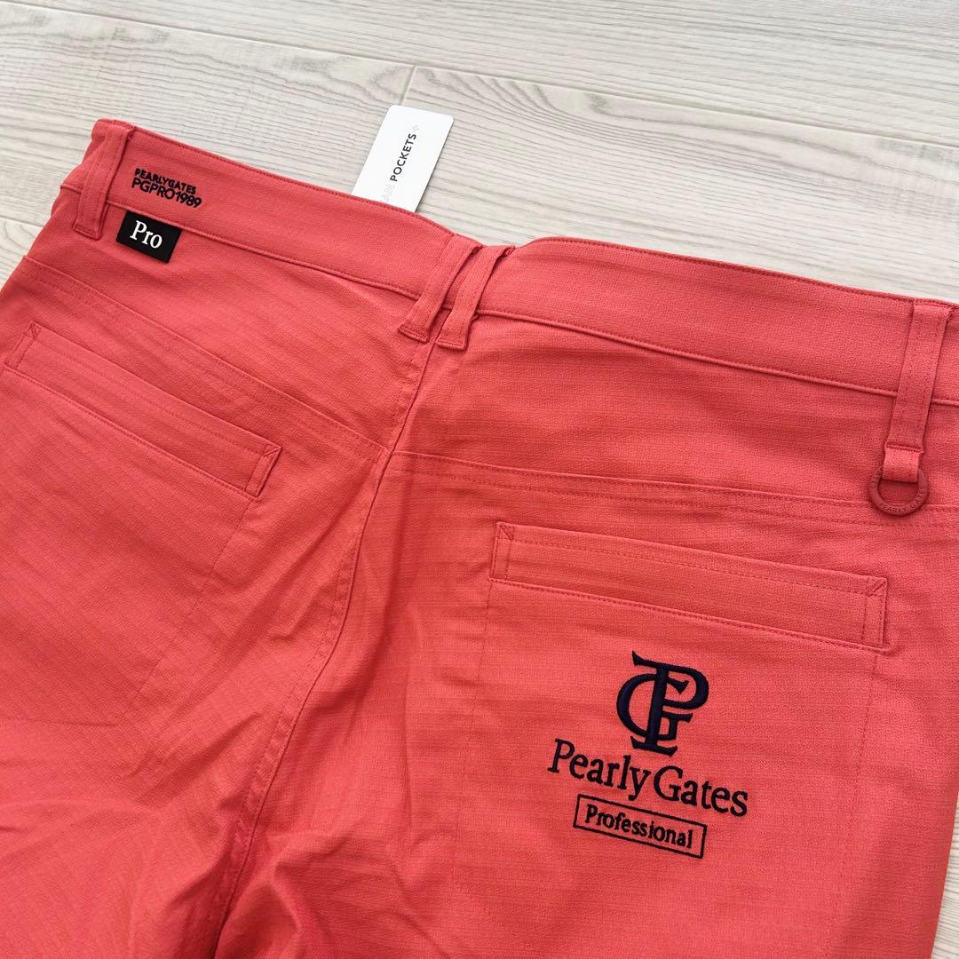 新品　パーリーゲイツ　パンツ　ストレッチ　春夏用　オレンジ　サイズ6