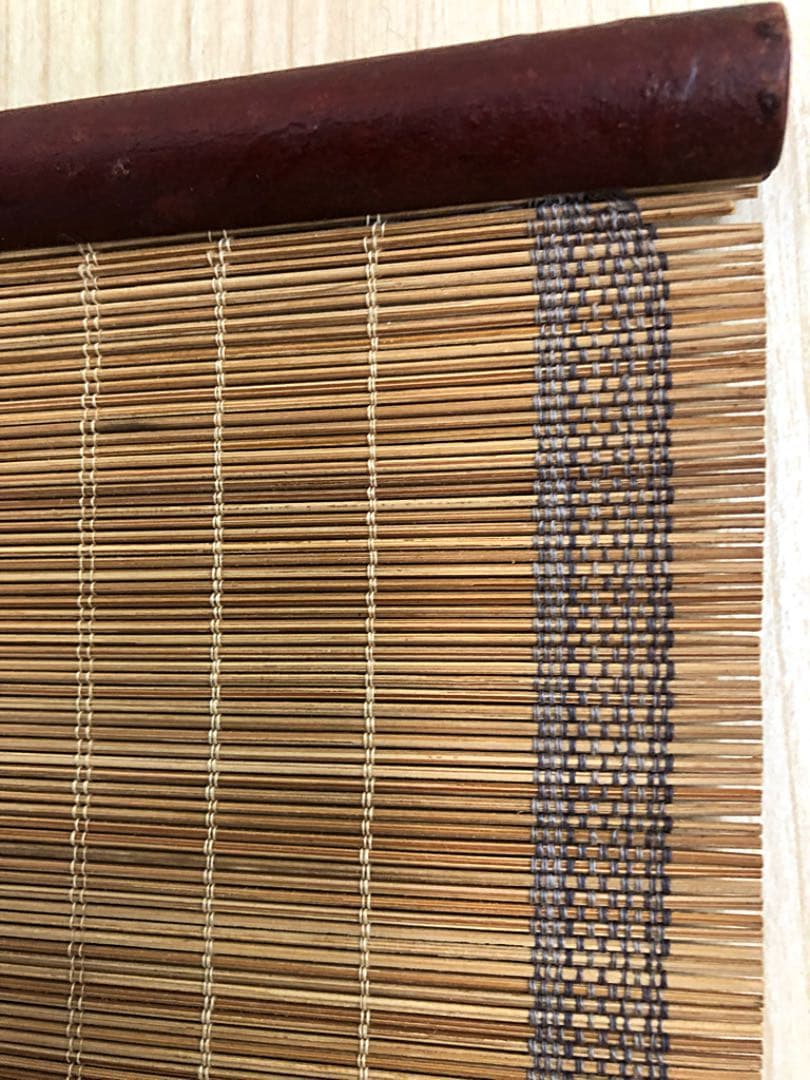 中国美術 掛け軸 竹織生地 花画 在銘