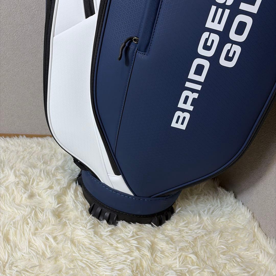 BRIDGESTONE GOLF キャディバッグ ネイビー/ホワイト/レッド