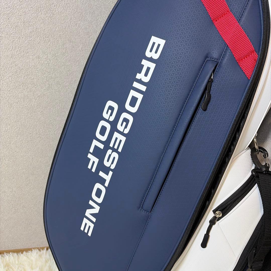 BRIDGESTONE GOLF キャディバッグ ネイビー/ホワイト/レッド