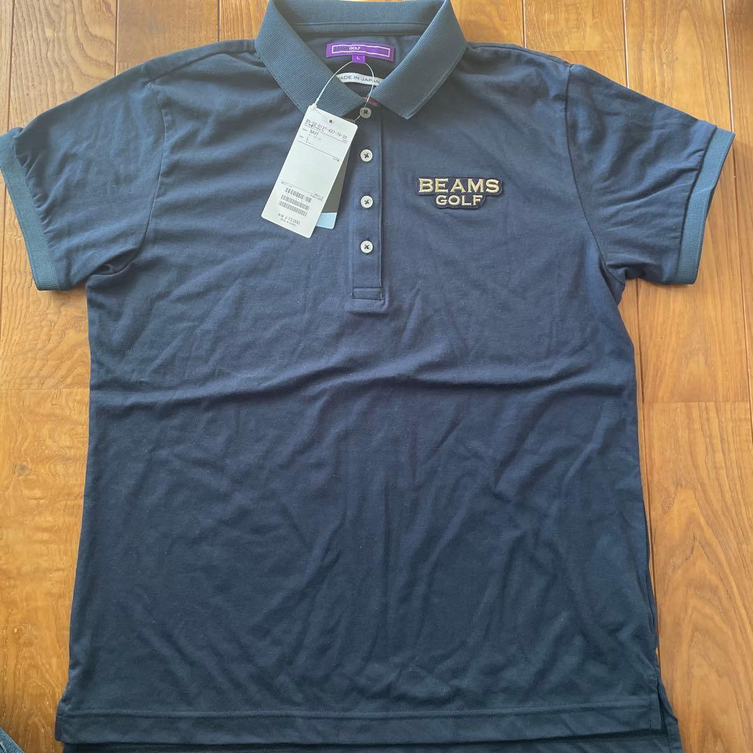 BEAMS GOLF ネイビー ポロシャツ Lサイズ
