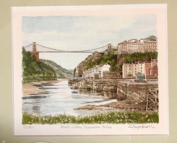 イギリス風景　Bristol’s Clifton Bridge 版画
